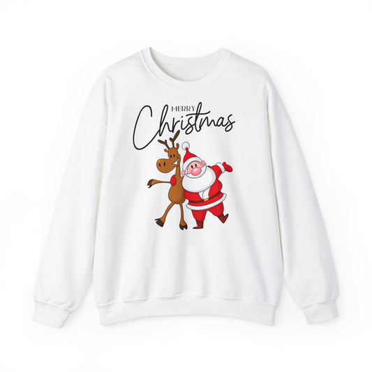 Merry Christmas Rentier und Santa  - Unisex Sweatshirt