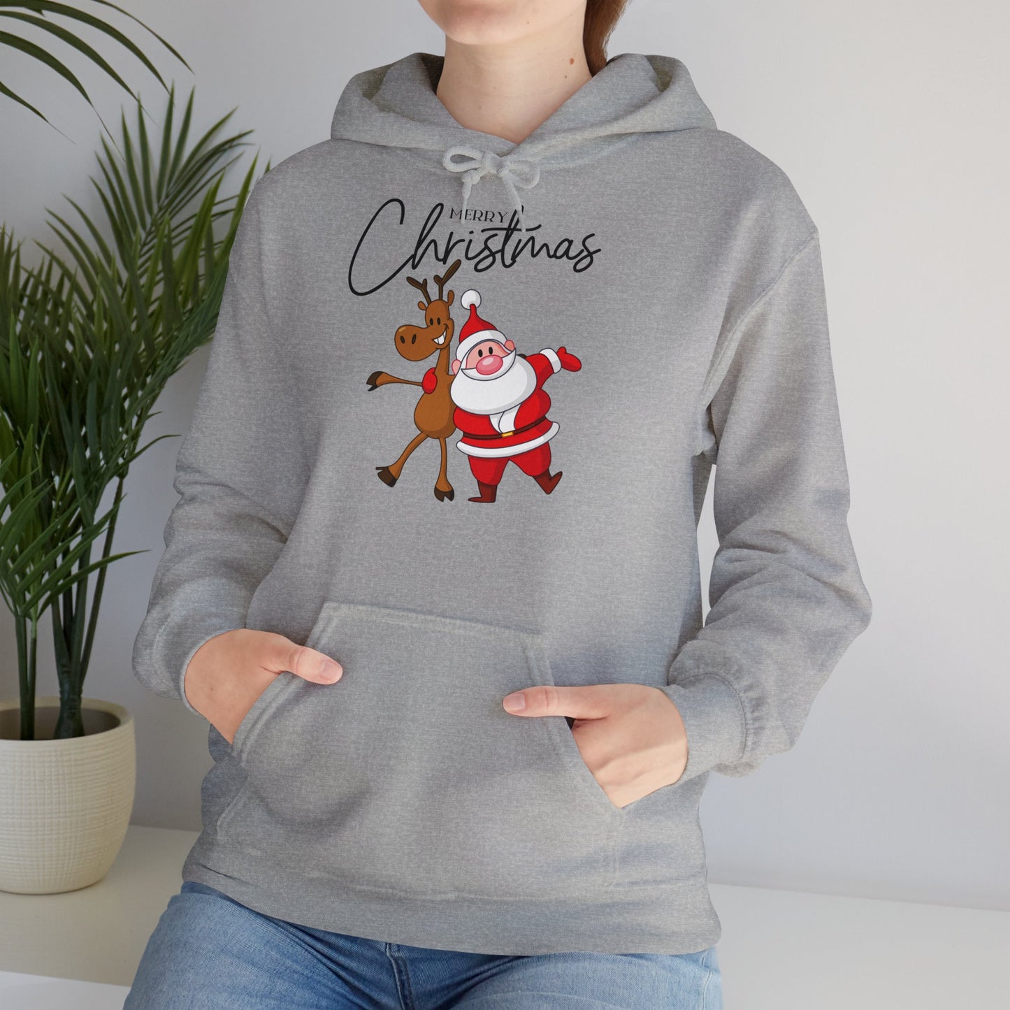 Merry Christmas Rentier und Santa - Hoodie