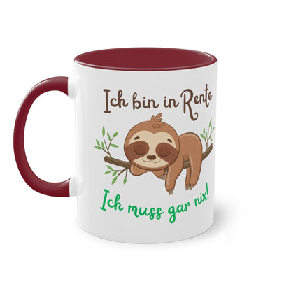 Ich bin in Rente. Ich muss gar nichts! - Zwei-Ton-Tasse