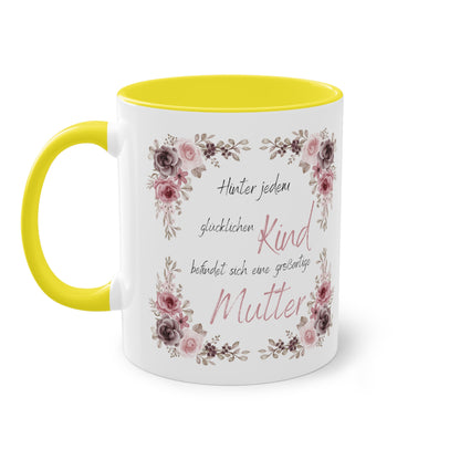 Hinter jedem glücklichen Kind befindet sich eine großartige Mutter - Zwei-Ton-Kaffeetasse