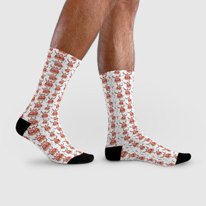 Rentier mit Mütze - Socken