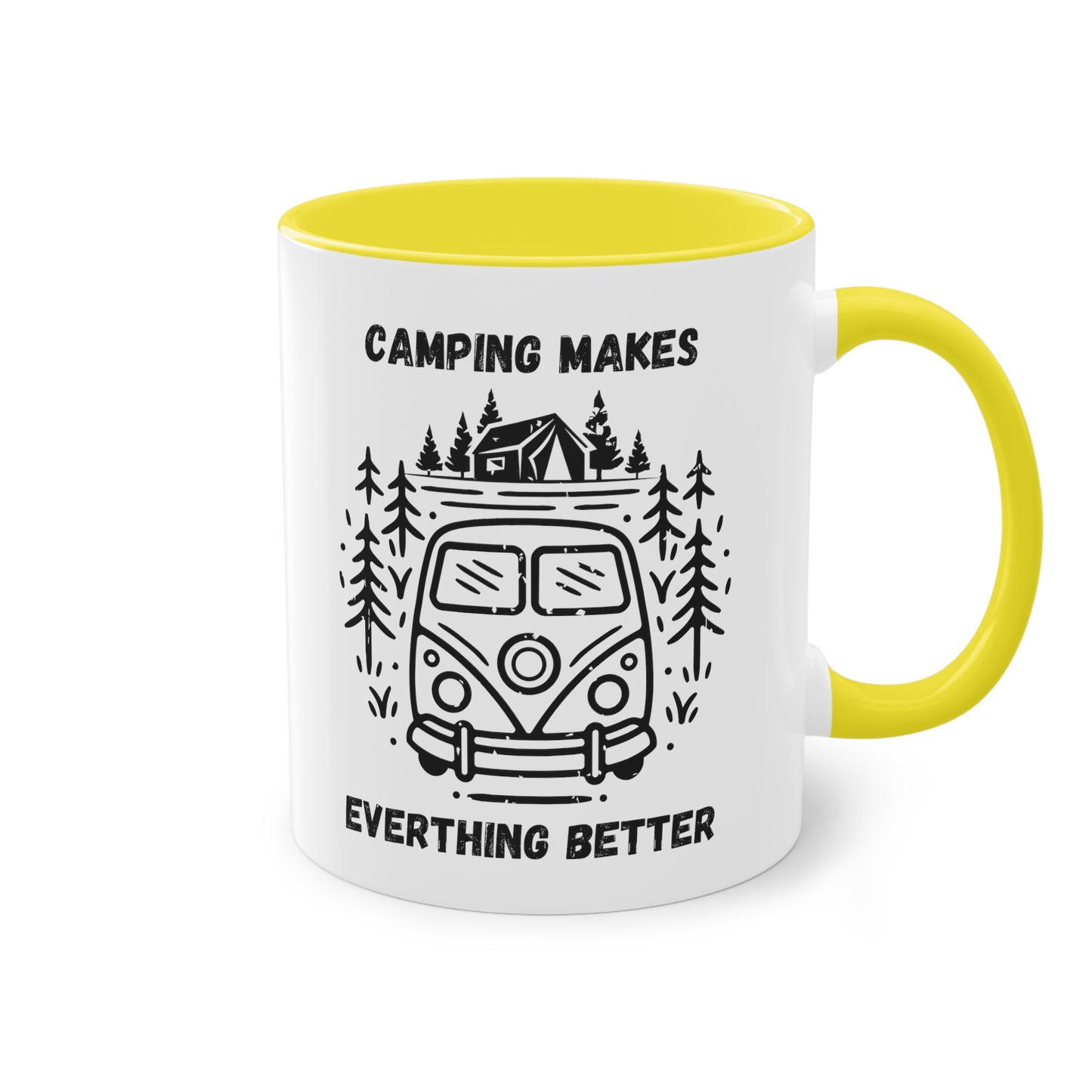 Camping makes everything better - Zwei-Ton-Kaffeetasse