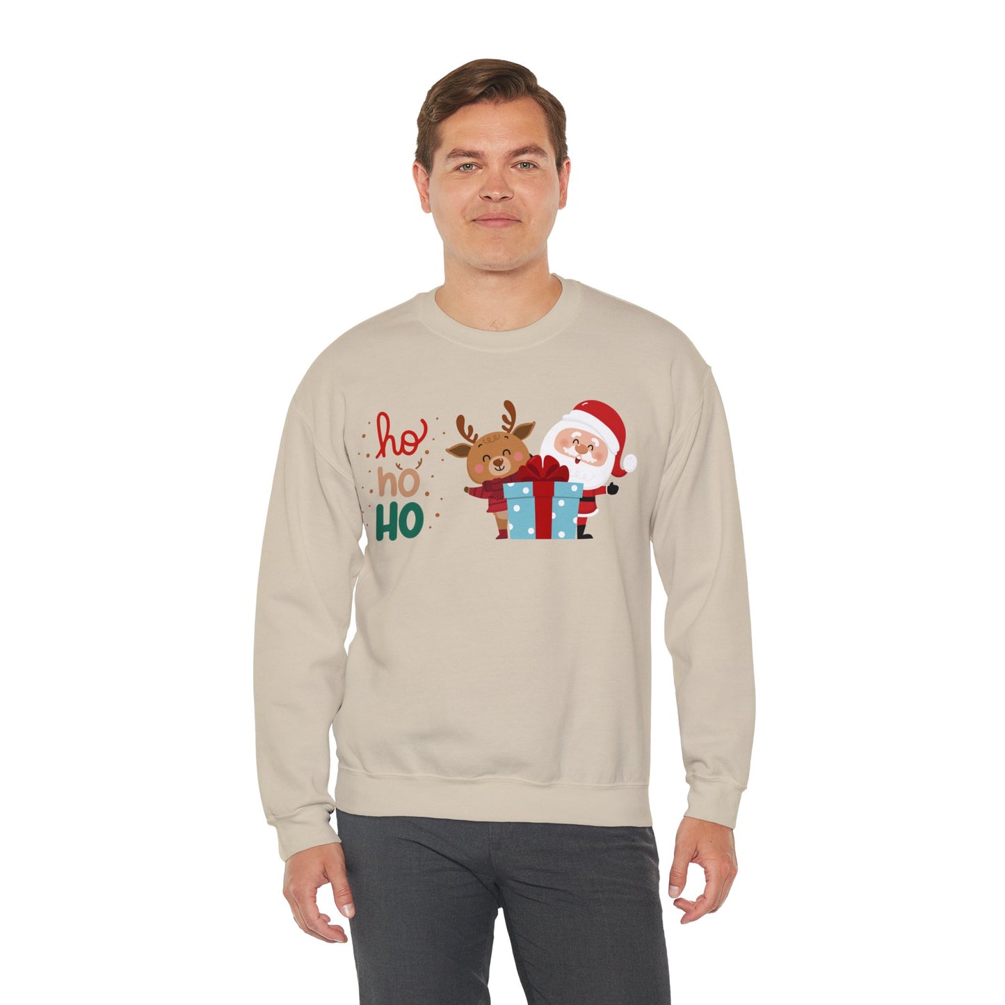 Ho ho ho Rentier und Santa  - Unisex Sweatshirt