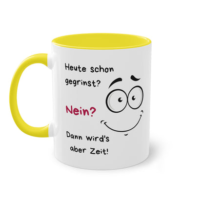 Heute schon gegrinst - Zwei-Ton-Kaffeetasse