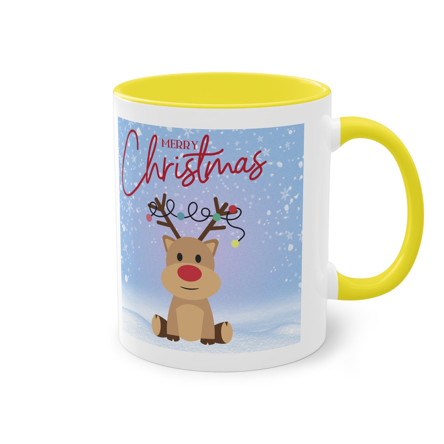 Rentier Merry Christmas - Zwei-Ton-Kaffeetasse