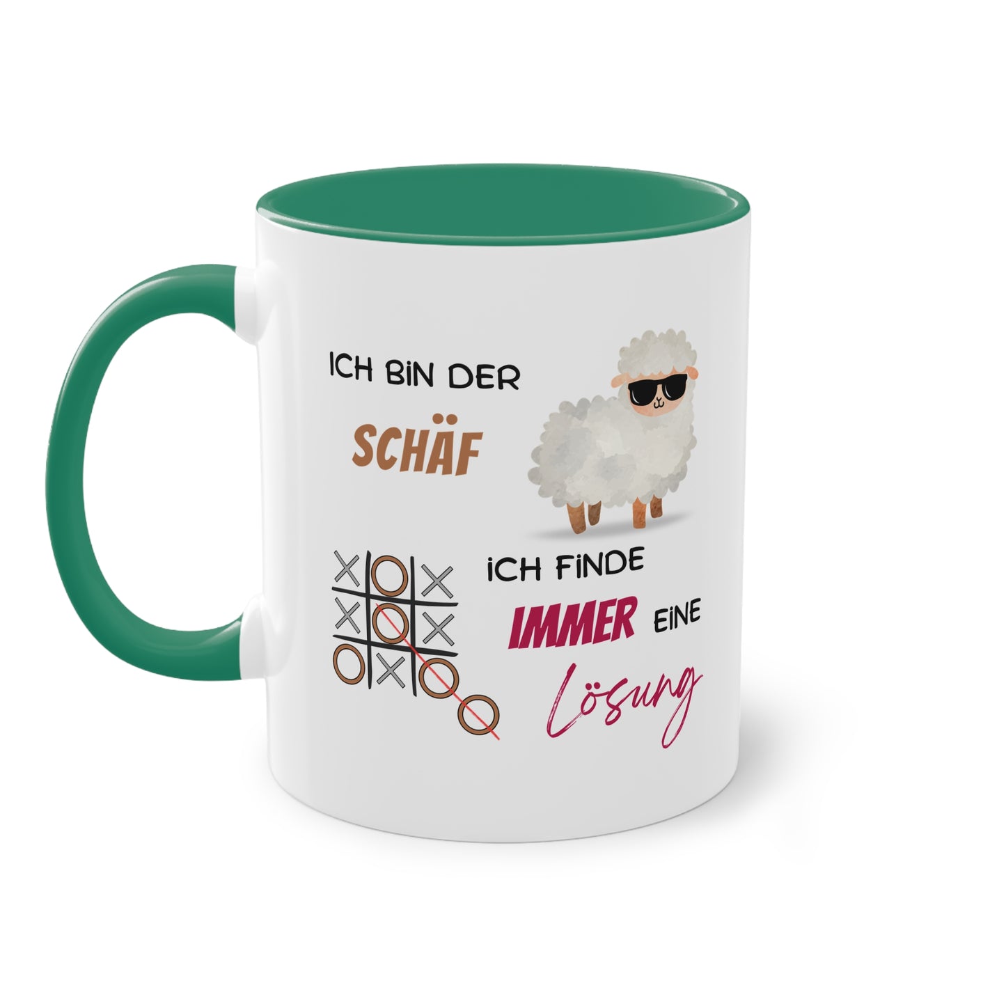 Ich bin der Schäf. Ich finde immer eine Lösung - Zwei-Ton-Tasse