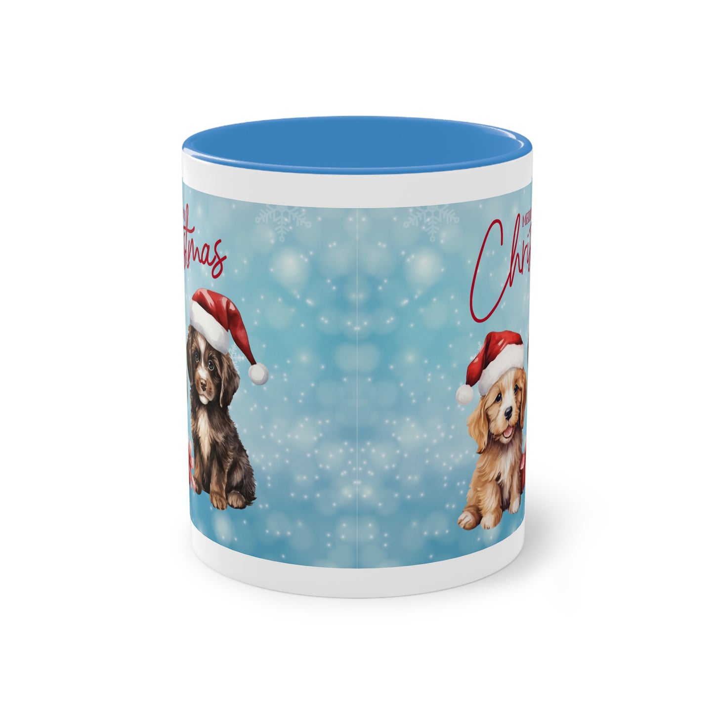 Hund Merry Christmas (3) - Zwei-Ton-Kaffeetasse