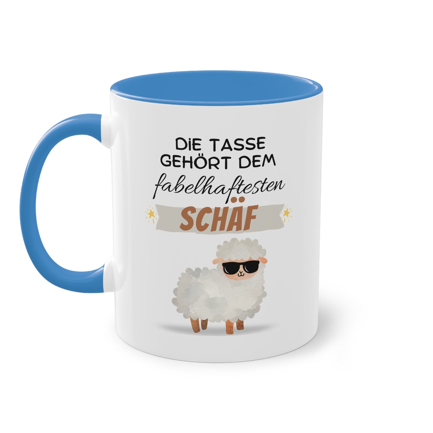 Die Tasse gehört dem fabelhaftesten Schäf - Zwei-Ton-Tasse