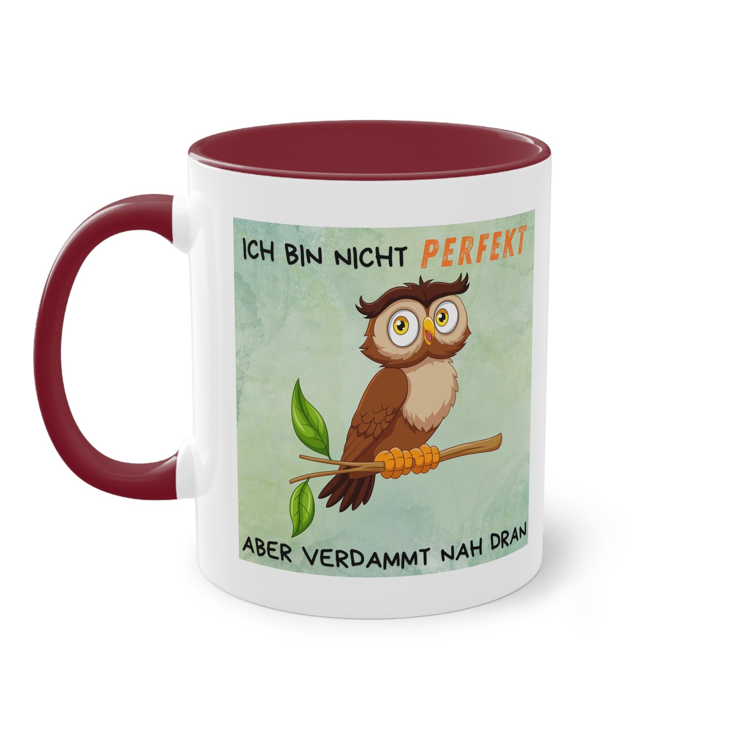 Ich bin nicht perfekt aber verdammt nah dran - Zwei-Ton-Kaffeetasse