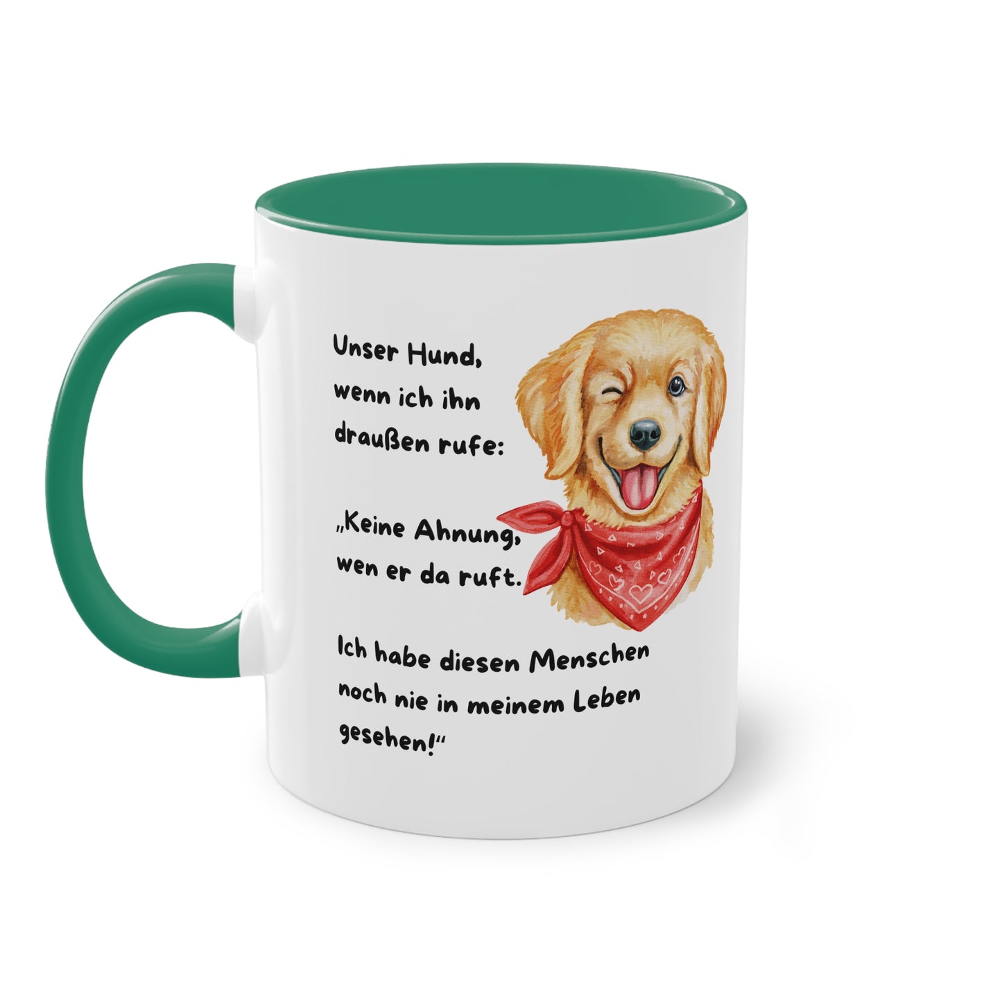 Unser Hund wenn ich ihn draußen - Zwei-Ton-Tasse