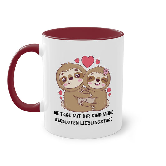 Die Tage mit Dir sind meine absoluten Lieblingstage - Zwei-Ton-Kaffeetasse