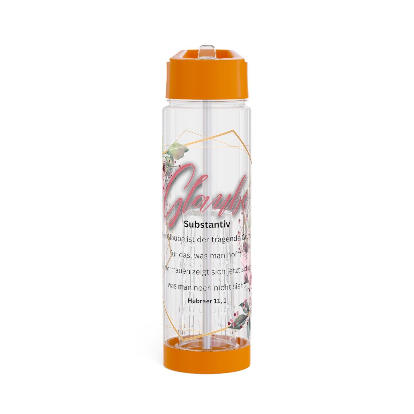 Glaube Substantiv (rosa) - Infuser-Wasserflasche