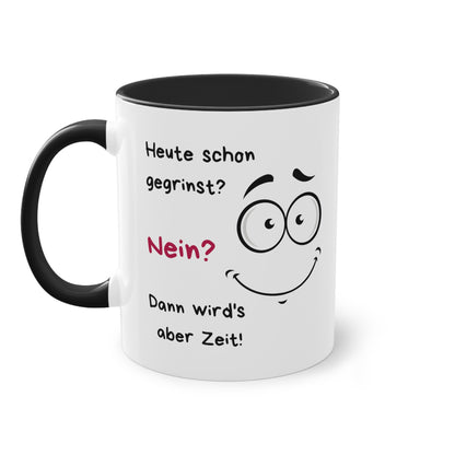 Heute schon gegrinst - Zwei-Ton-Kaffeetasse