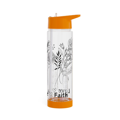 Love, Hope, Faith - Infuser-Wasserflasche