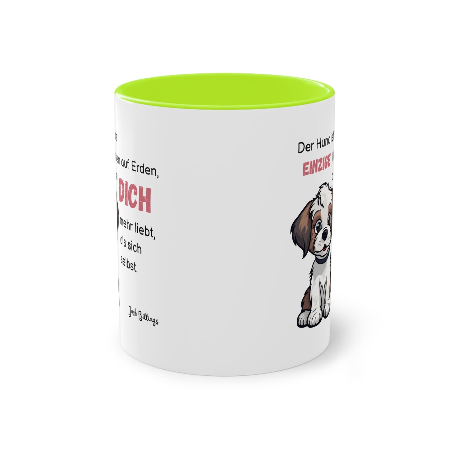 Der Hund ist das einzige Wesen - Zwei-Ton-Kaffeetasse