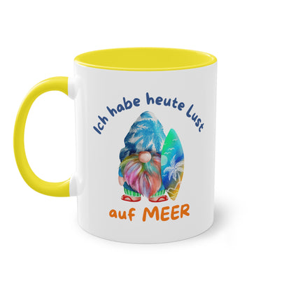 Ich habe heute Lust auf Meer - Zwei-Ton-Kaffeetasse