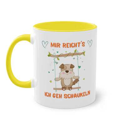 Mir reicht´s: Ich geh schaukeln - Zwei-Ton-Kaffeetasse