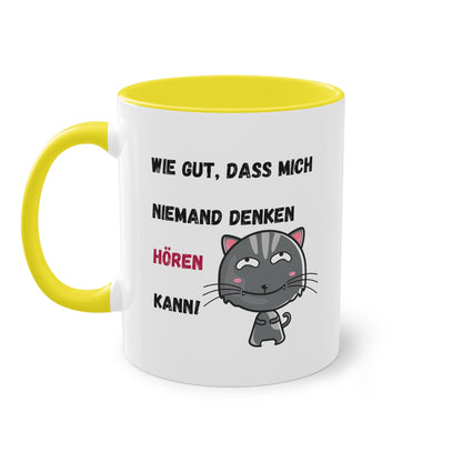 Wie gut, dass mich niemand denken hören kann - Zwei-Ton-Kaffeetasse