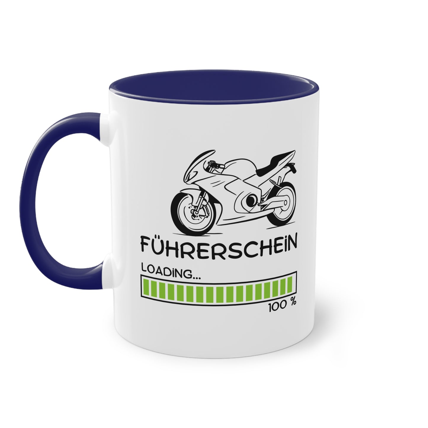 Motorrad Führerschein loading - Zwei-Ton-Tasse