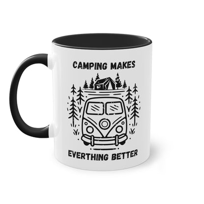 Camping makes everything better - Zwei-Ton-Kaffeetasse