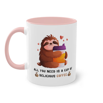 All you need is a cup of delicious coffee - Zwei-Ton-Kaffeetasse