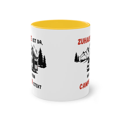 Zuhause ist da, wo mein Camper steht - Zwei-Ton-Kaffeetasse