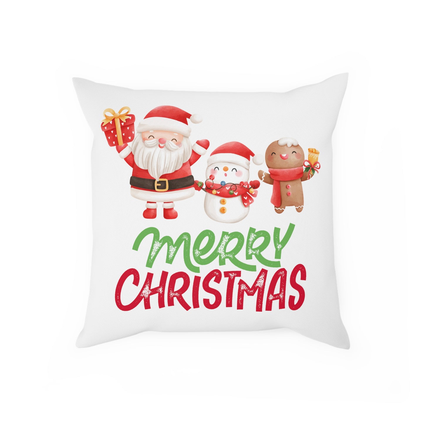 Merry Christmas Santa, Rentier, Schneemann - Sofa-/Dekokissen