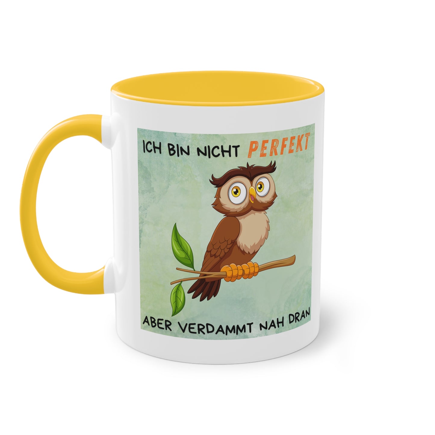 Ich bin nicht perfekt aber verdammt nah dran - Zwei-Ton-Kaffeetasse