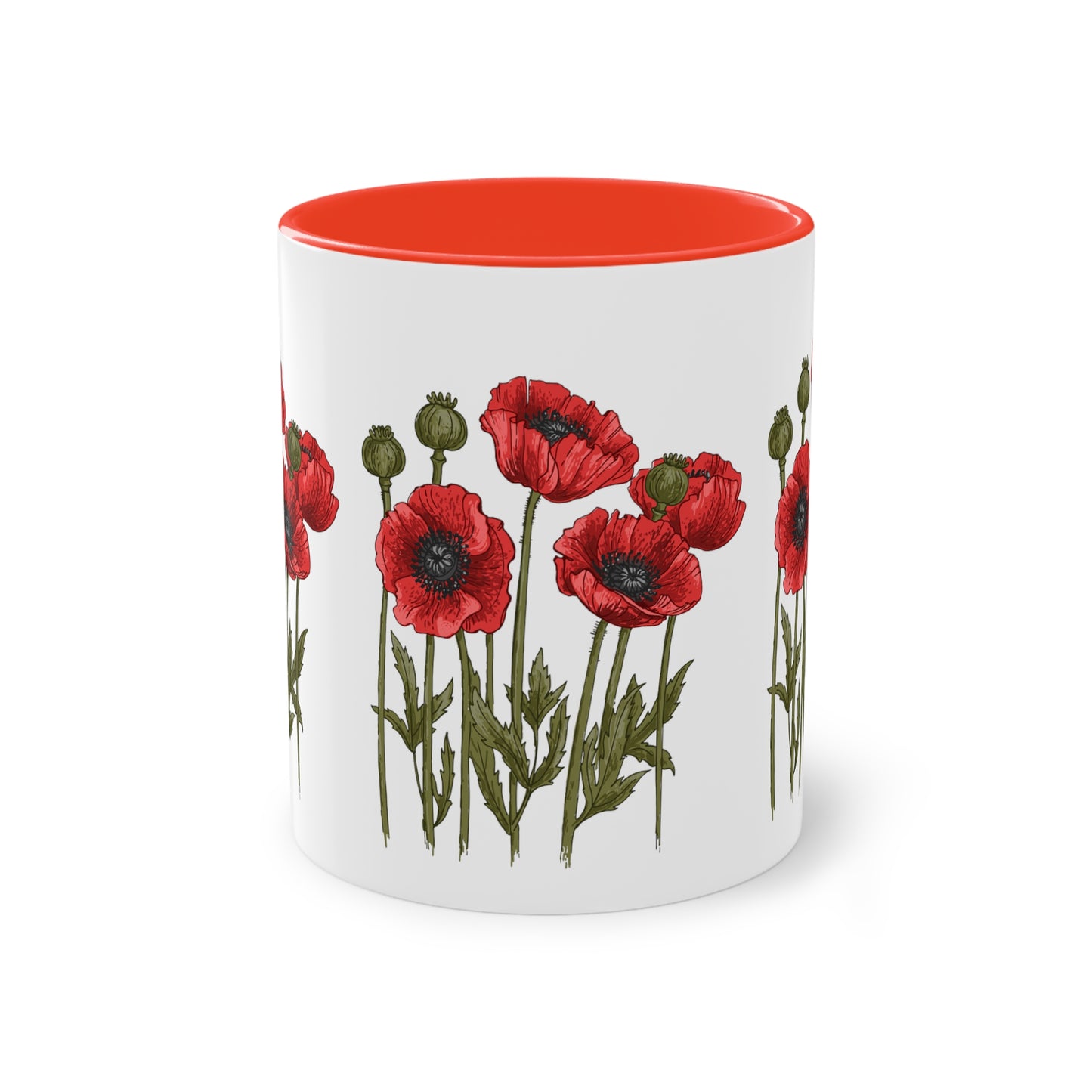 Mohnblumen - Zwei-Ton-Kaffeetasse