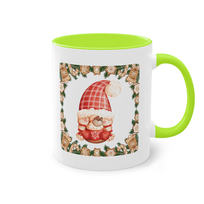 weihnachtlicher Wichtel - Zwei-Ton-Kaffeetasse