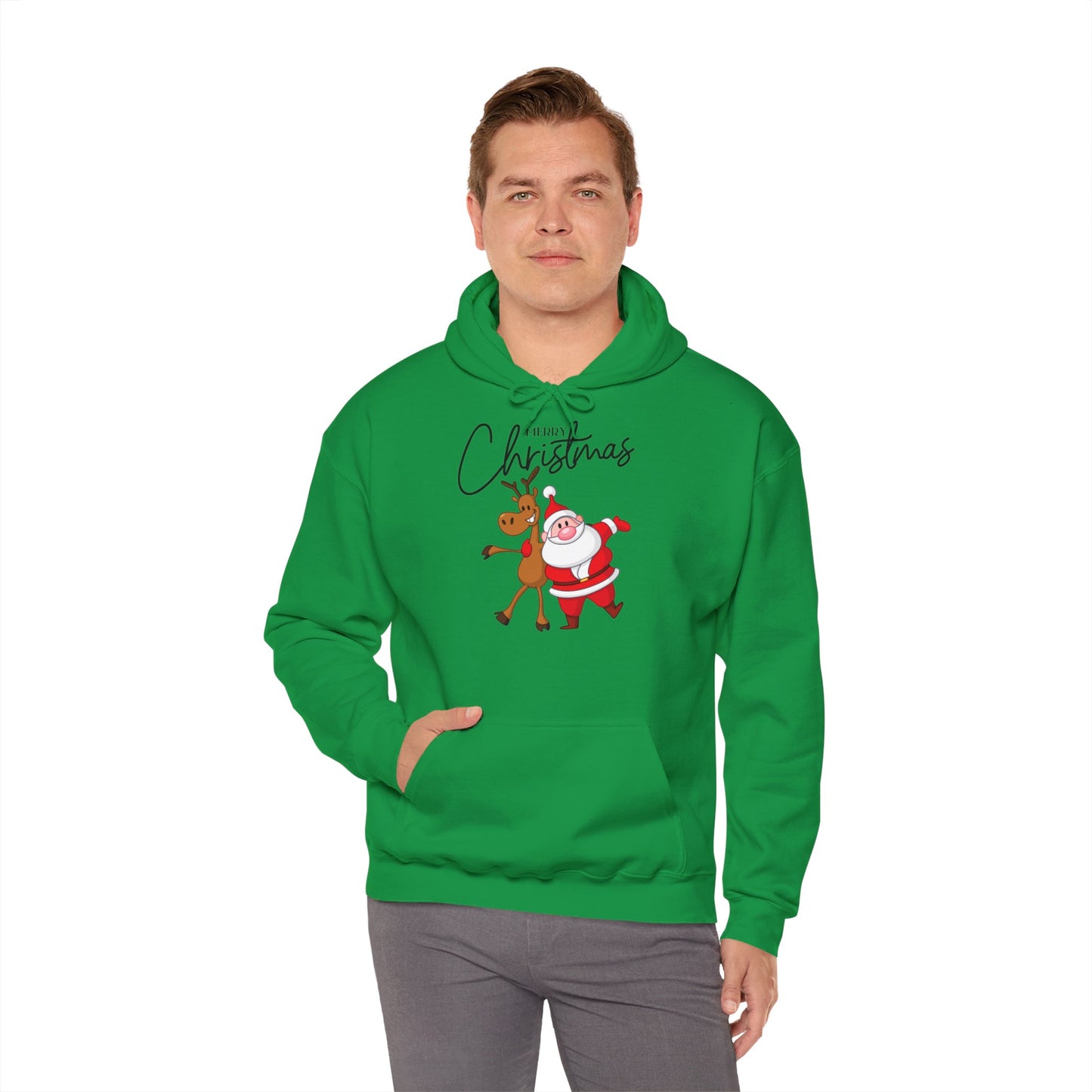 Merry Christmas Rentier und Santa - Hoodie