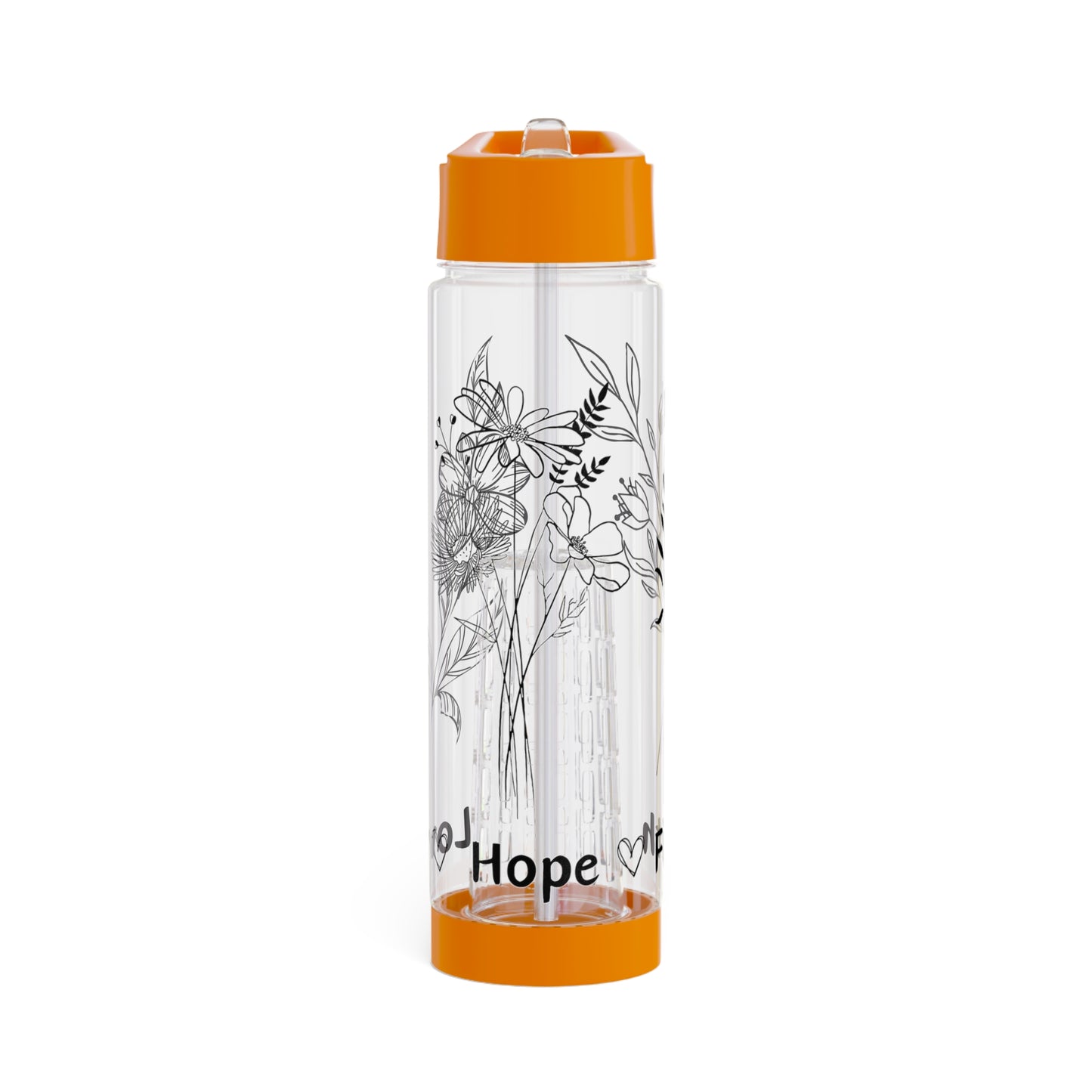 Love, Hope, Faith - Infuser-Wasserflasche