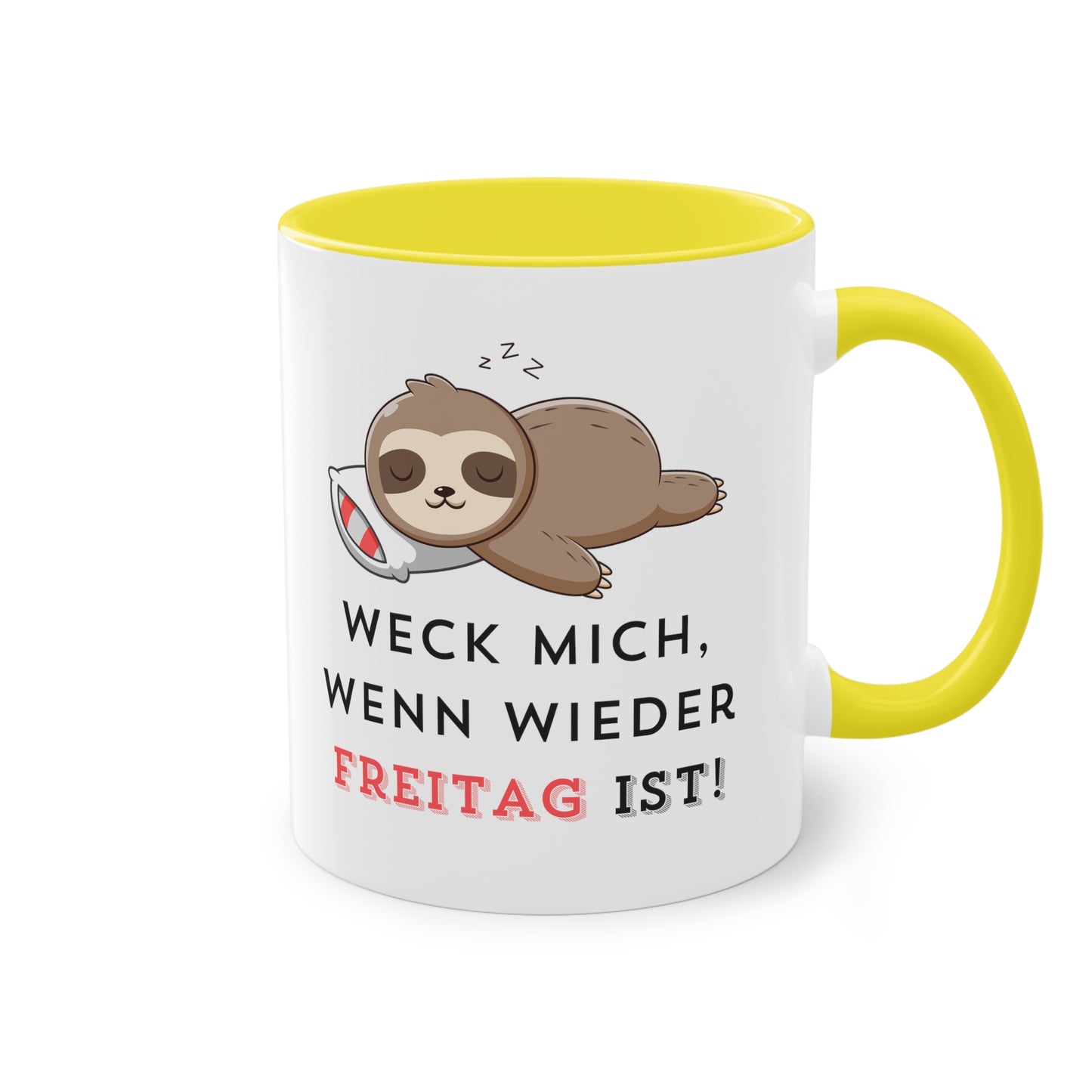 Weck mich, wenn wieder Freitag ist - Zwei-Ton-Kaffeetasse