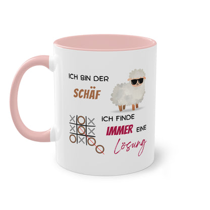 Ich bin der Schäf. Ich finde immer eine Lösung - Zwei-Ton-Tasse
