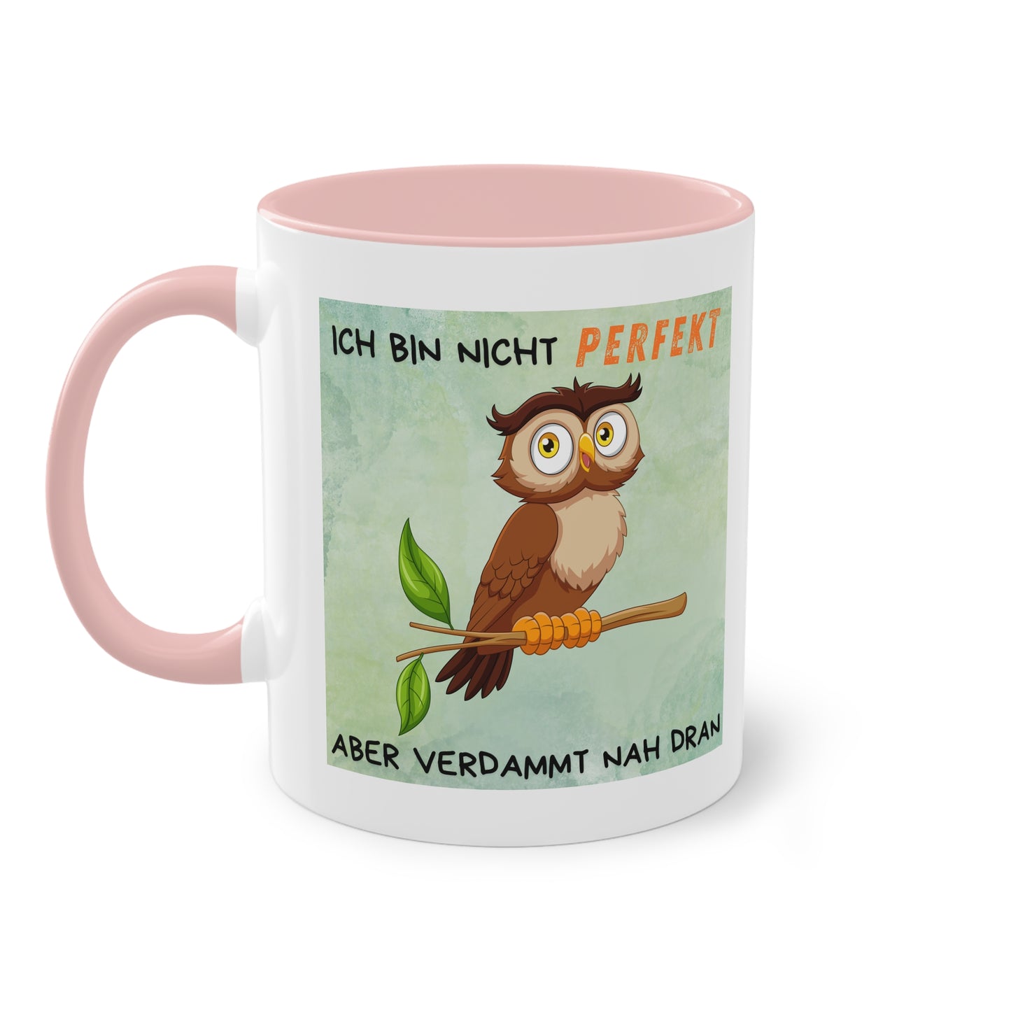 Ich bin nicht perfekt aber verdammt nah dran - Zwei-Ton-Kaffeetasse