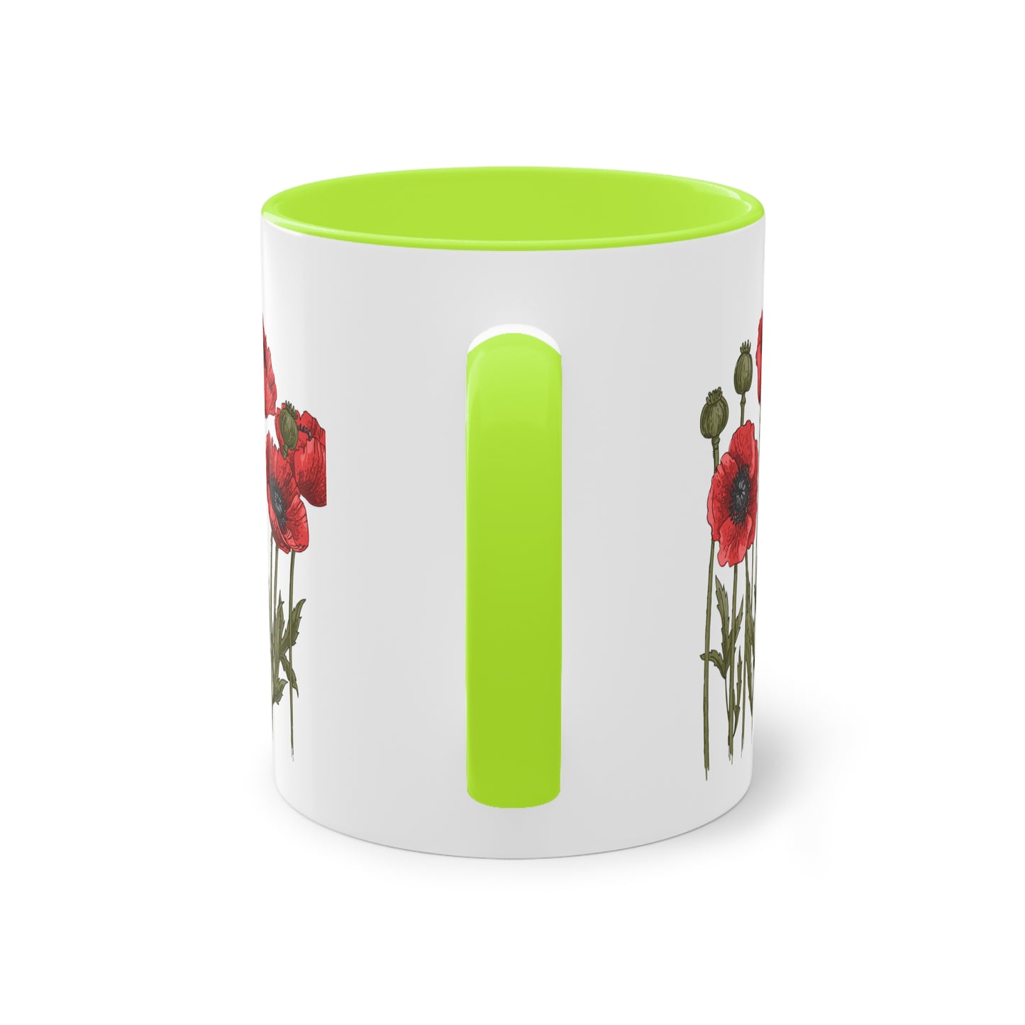 Mohnblumen - Zwei-Ton-Kaffeetasse