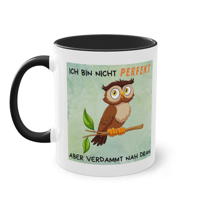 Ich bin nicht perfekt aber verdammt nah dran - Zwei-Ton-Kaffeetasse