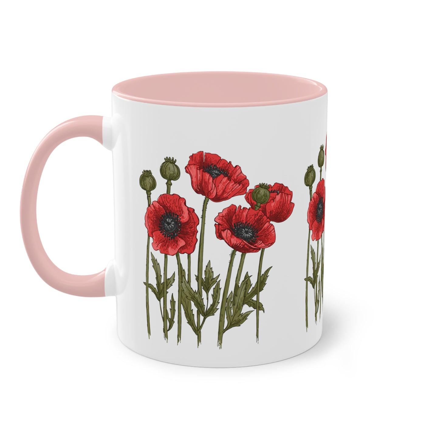 Mohnblumen - Zwei-Ton-Kaffeetasse