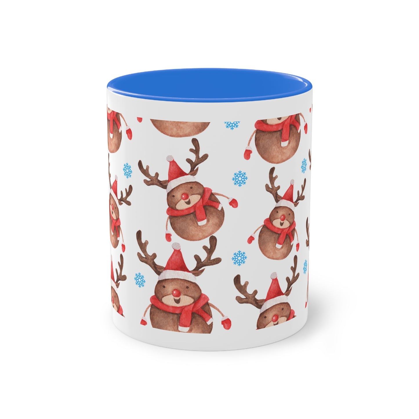 weihnachtliche Rentiere - Zwei-Ton-Kaffeetasse