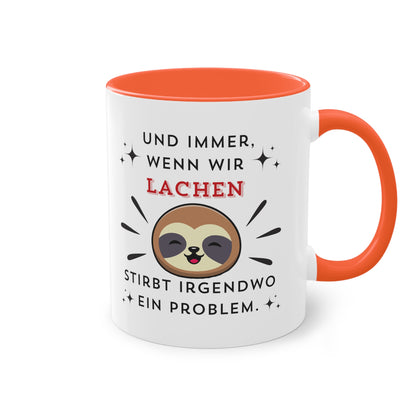 Und immer wenn wir lachen - Zwei-Ton-Kaffeetasse