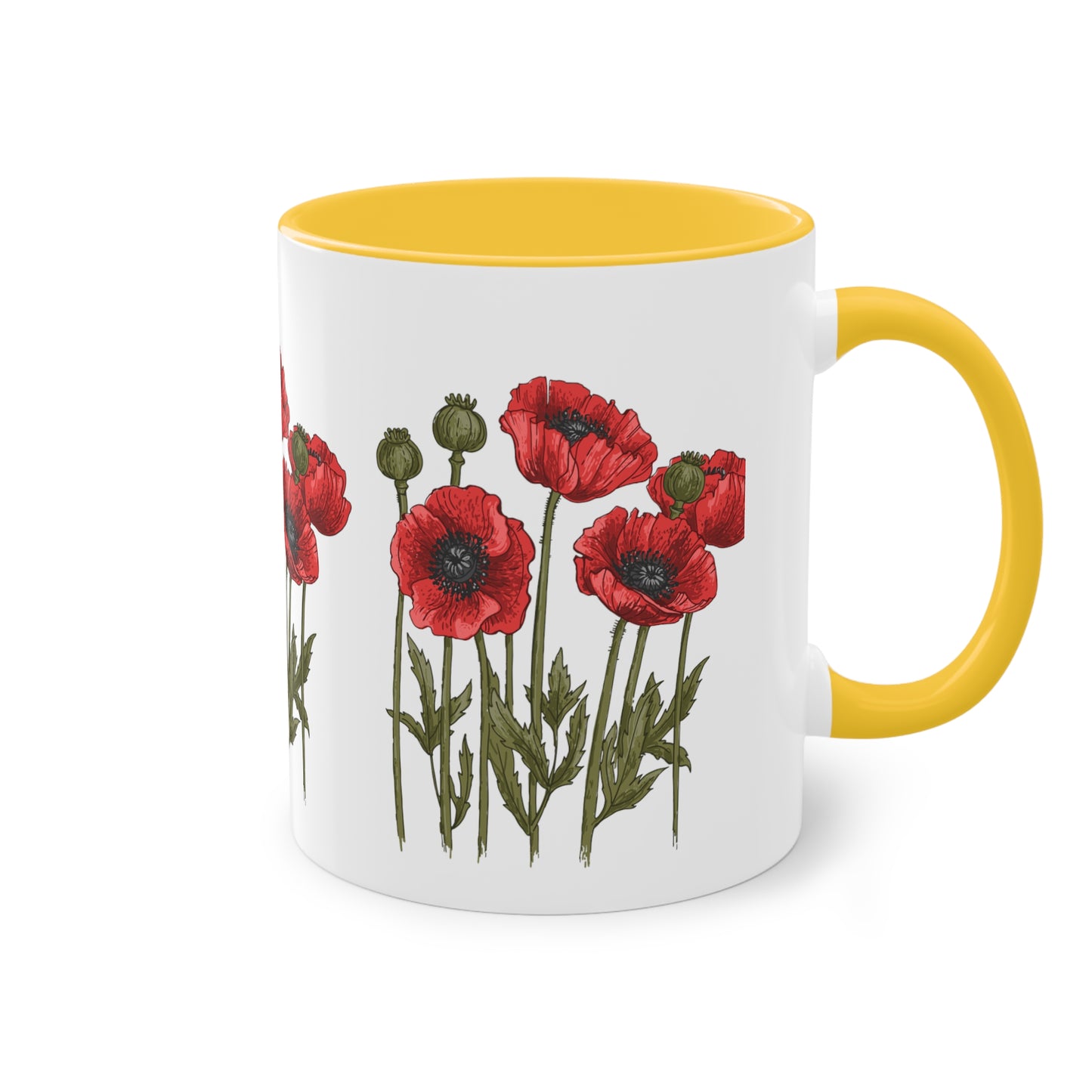 Mohnblumen - Zwei-Ton-Kaffeetasse