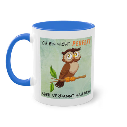 Ich bin nicht perfekt aber verdammt nah dran - Zwei-Ton-Kaffeetasse