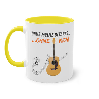 Ohne meine Gitarre...Ohne mich...! - Zwei-Ton-Kaffeetasse