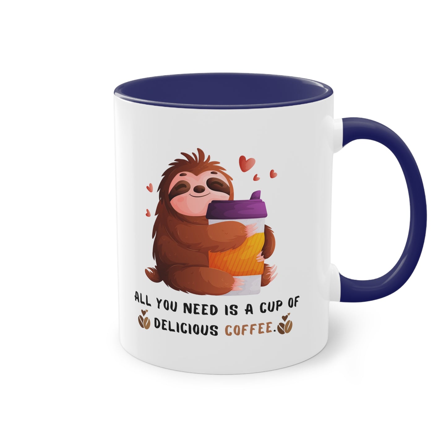 All you need is a cup of delicious coffee - Zwei-Ton-Kaffeetasse