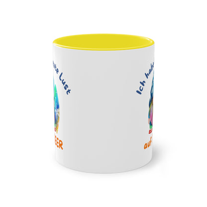 Ich habe heute Lust auf Meer - Zwei-Ton-Kaffeetasse