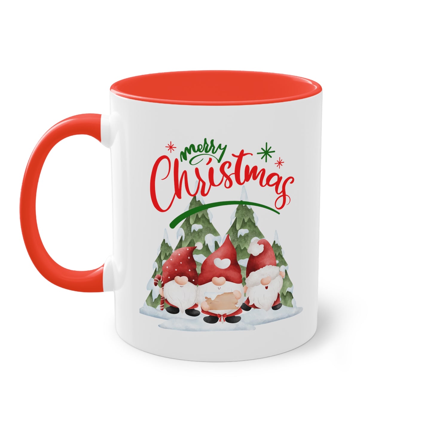 Wichtel Merry Christmas - Zwei-Ton-Kaffeetasse