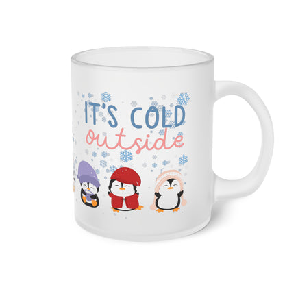 It´s cold outside - Milchglas Tasse