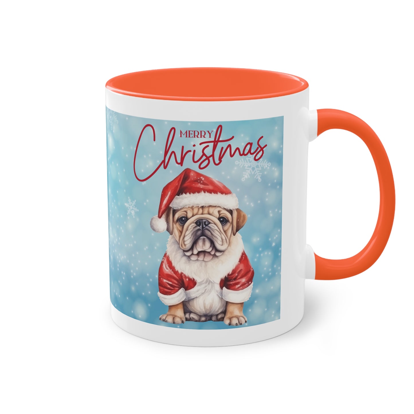 Hund Merry Christmas (4) - Zwei-Ton-Kaffeetasse