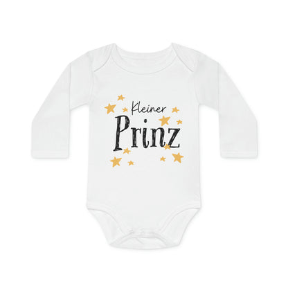 Bio-Langarm-Baby-Strampler - Kleiner Prinz (Variante 1)