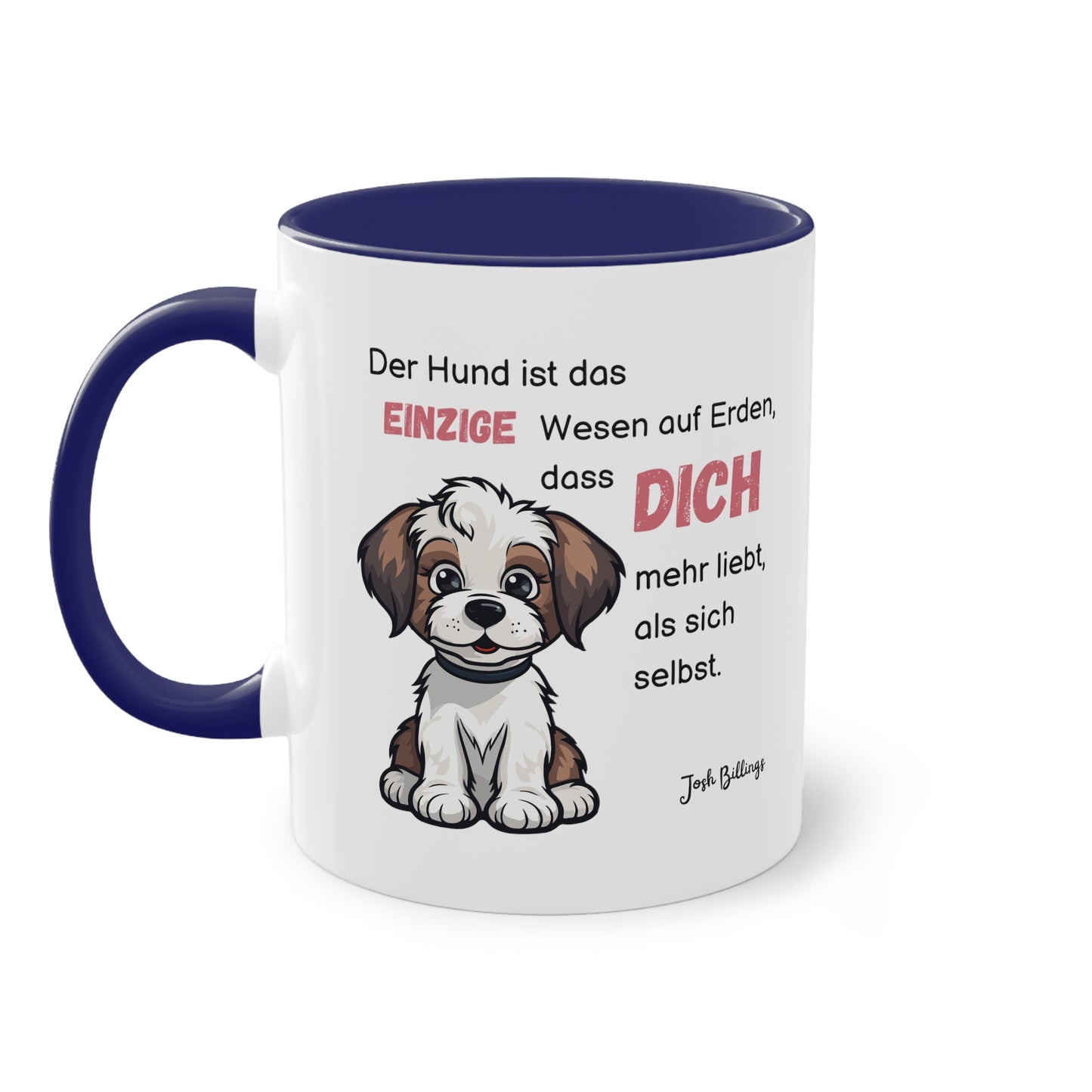 Der Hund ist das einzige Wesen - Zwei-Ton-Kaffeetasse